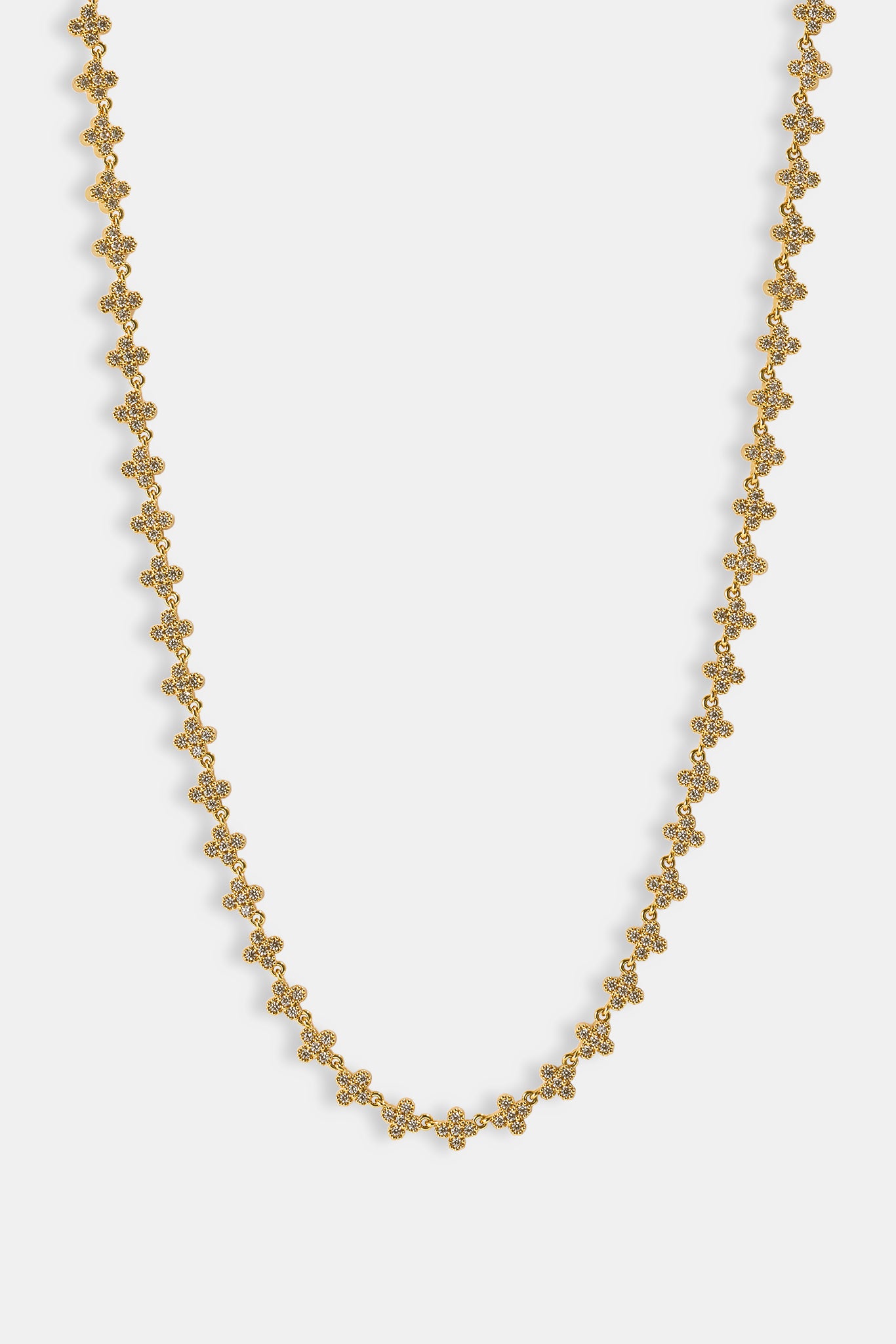 Iced Connecting Motif Chain - 5mm - Gold